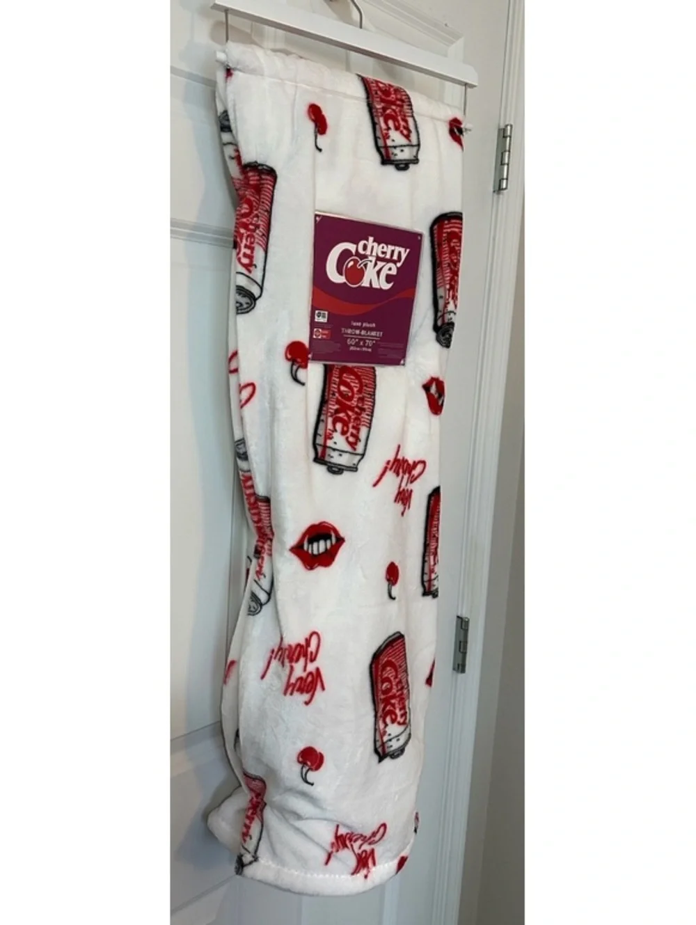 Cherry Coke Luxe Plush Throw Blanket 60